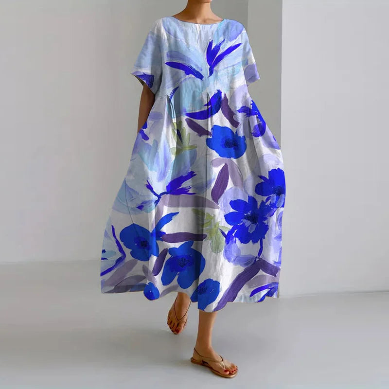Isolde | Artistic Bloom Midi Dress