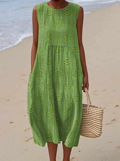 Clara | Sleeveless Embroidered Summer Dress