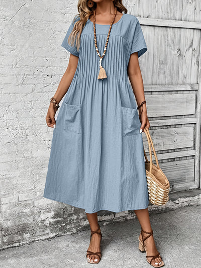 Skylar | Light Blue Batwing Midi Dress