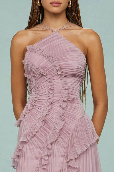 Emmeline | Violet Draped Midi Dress