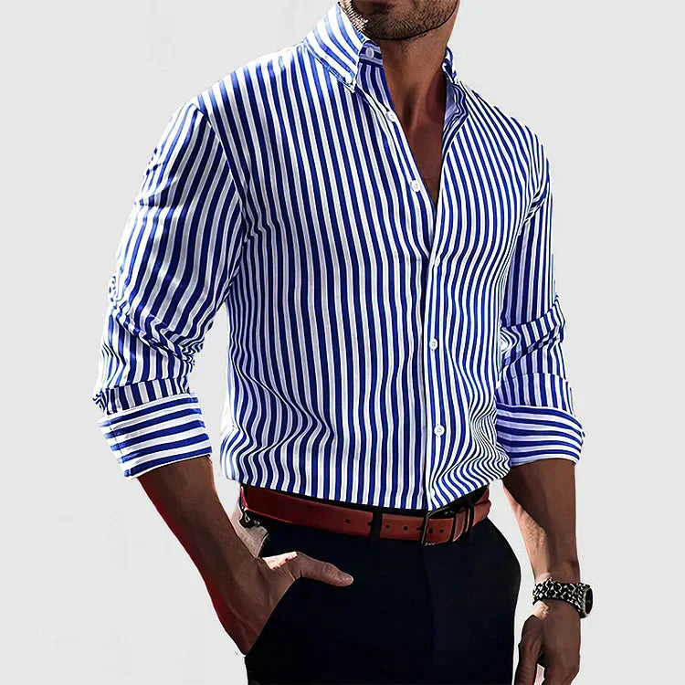 Landon | Bold Vertical Stripe Dress Shirt