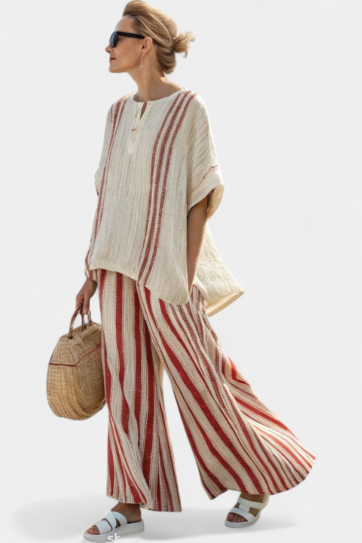 Daisy | Pastel Pink &amp; Blue Bamboo Linen Set