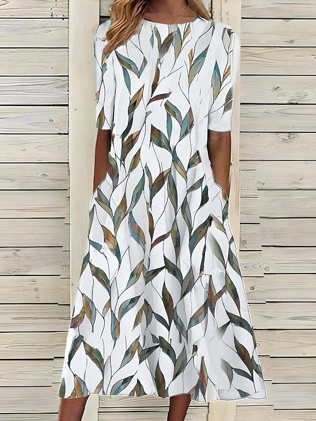 Elodie | Fresh Blue Blossom Swing Dress