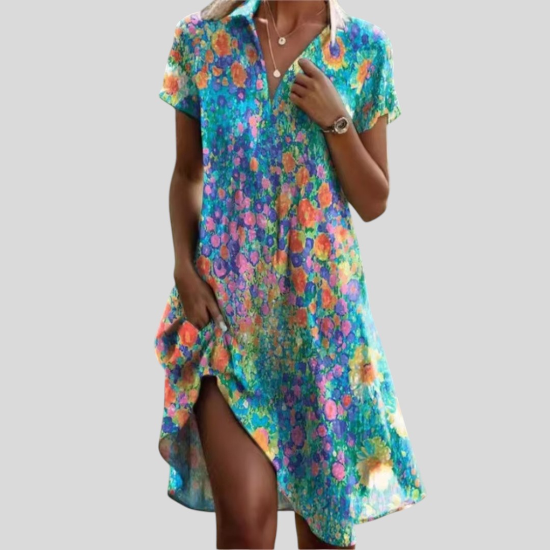 Jane | Stylish Elegant Multi-Color Dress