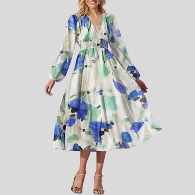 Amalie | Graceful Bloom Print Dress