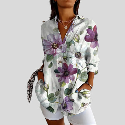 Nina | Casual Charming Blouse with Floral Print