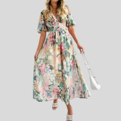 Amalie | Graceful Bloom Print Dress