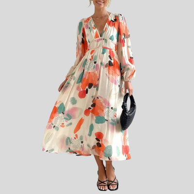Amalie | Graceful Bloom Print Dress