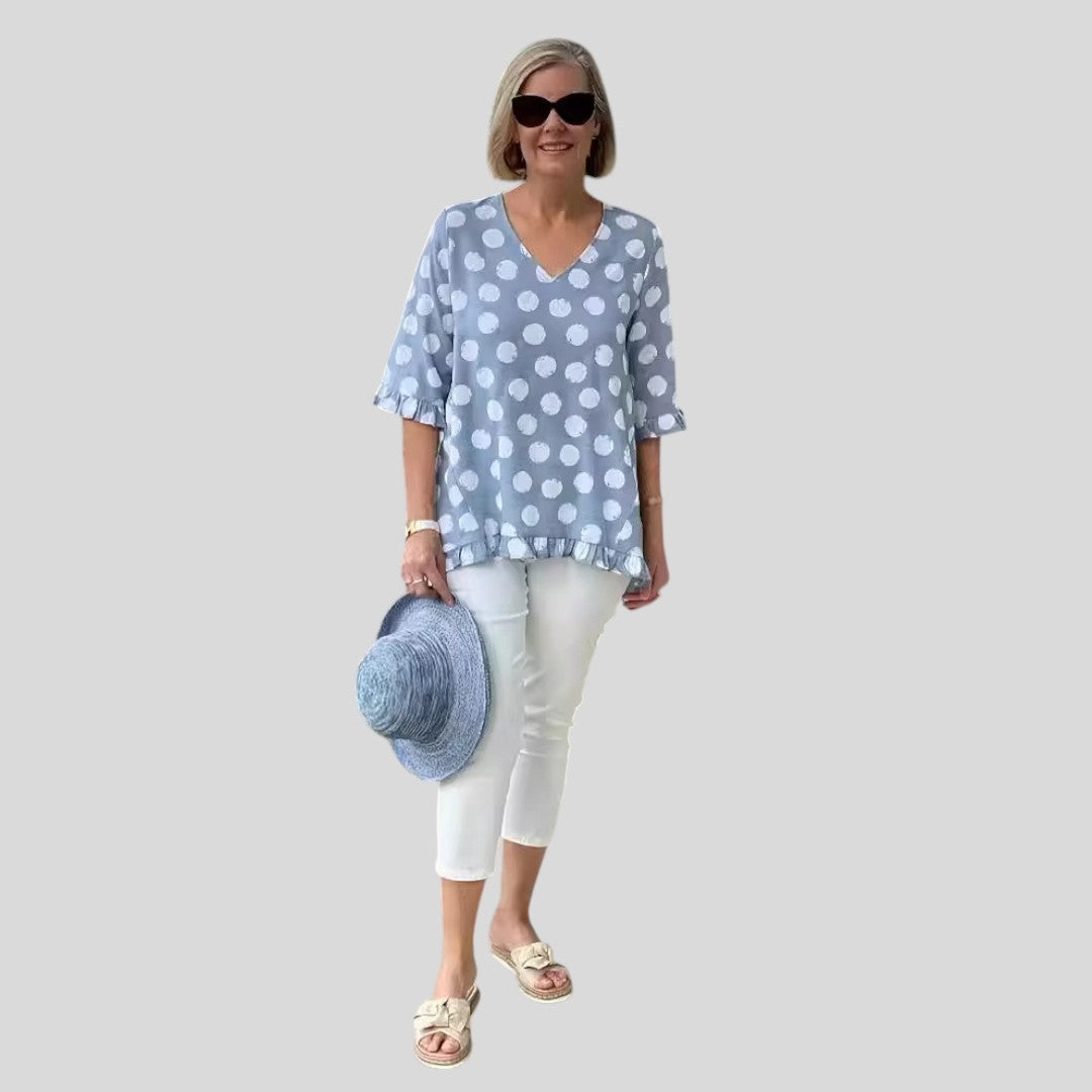 Noor | Casual Chic Printed Vintage Top