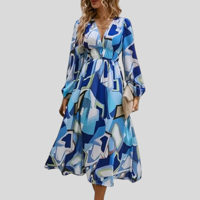 Amalie | Graceful Bloom Print Dress