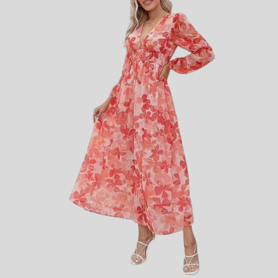Amalie | Graceful Bloom Print Dress