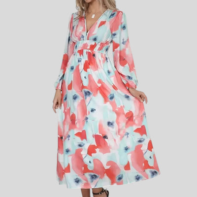 Amalie | Graceful Bloom Print Dress