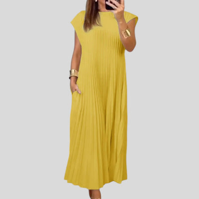 Mina | Pleated Flow Maxi Dress