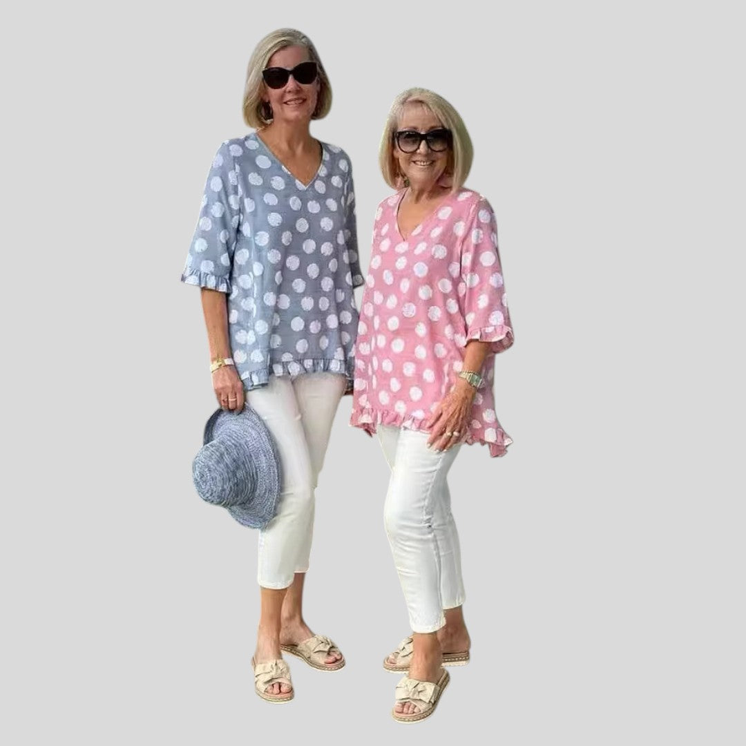 Noor | Casual Chic Printed Vintage Top