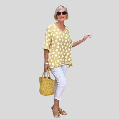Noor | Casual Chic Printed Vintage Top