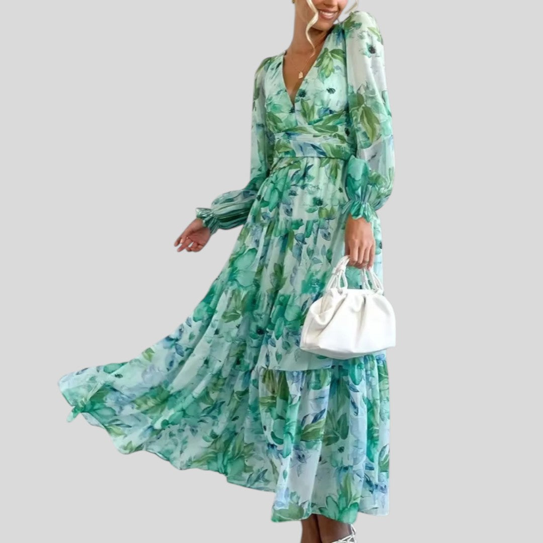 Amalie | Graceful Bloom Print Dress