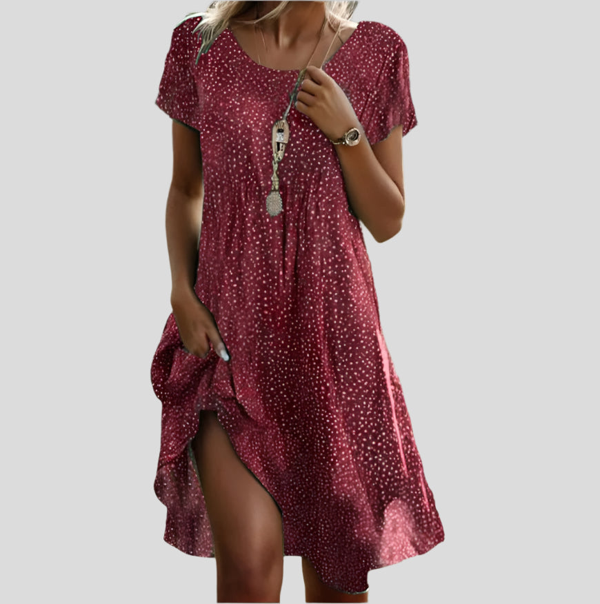 Skye | Vibrant Bloom Split-Hem Dress