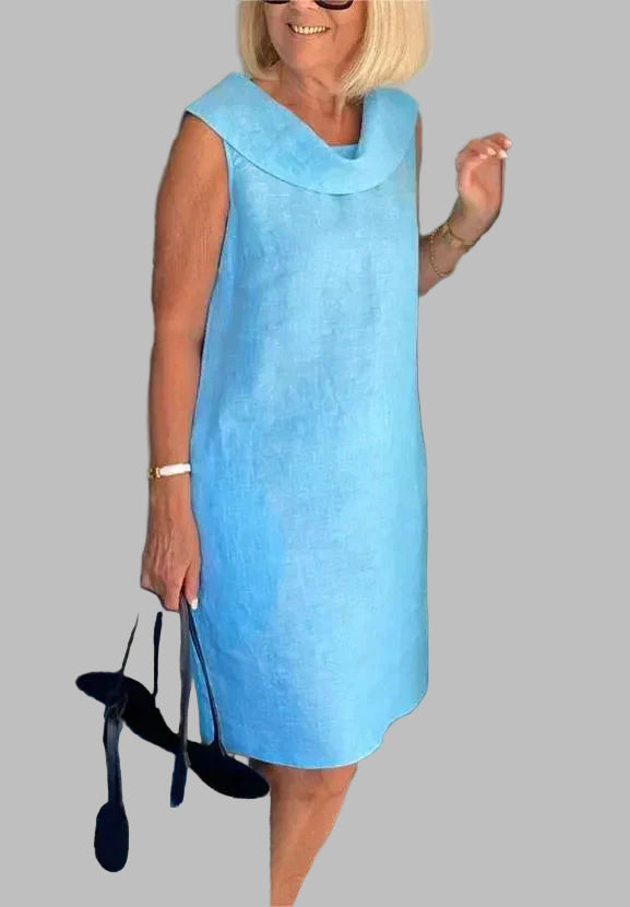 Liliana | Linen Frilled Collar Dress