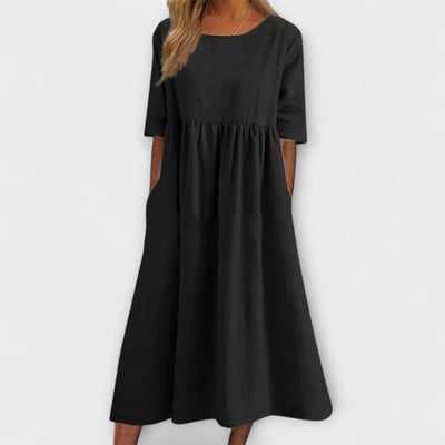 Ella | Soft Sky Relaxed Fit Midi Dress