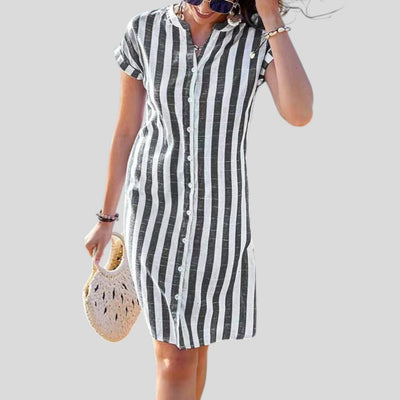 Vivian | Elegant Button-Down Shirt Dress