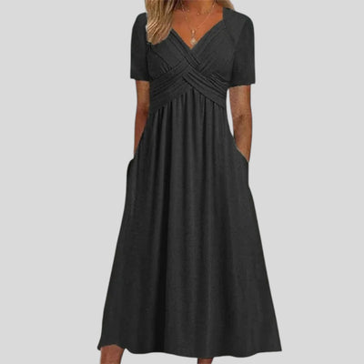 Florence | Elegant Loose Fit V-Neck Dress