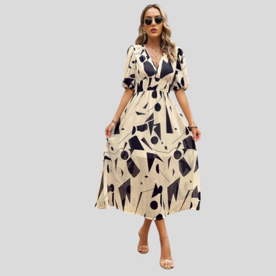 Alma | Elegant Summer Flow Midi Dress