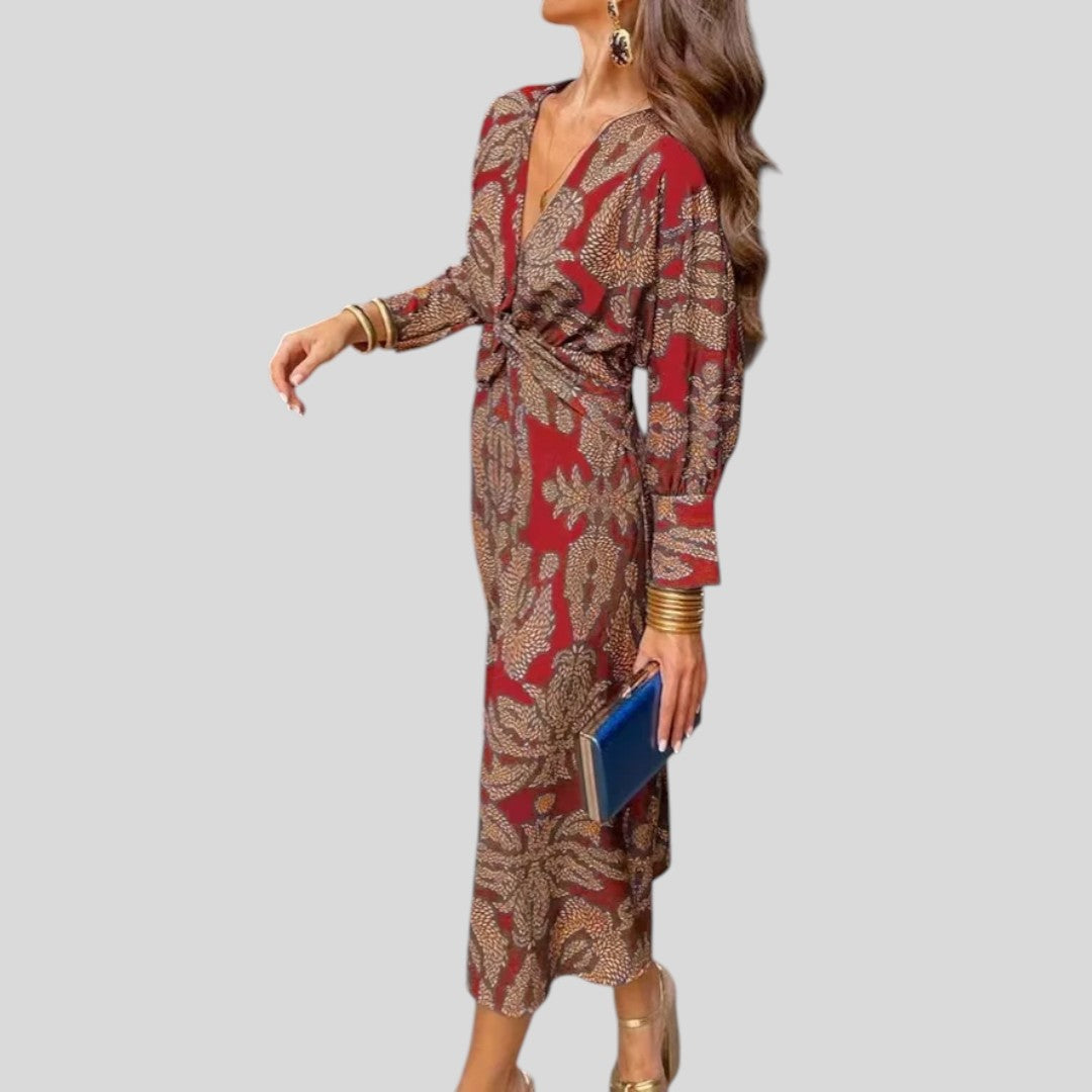 Adaline | Eye Catching V-Neck Dress