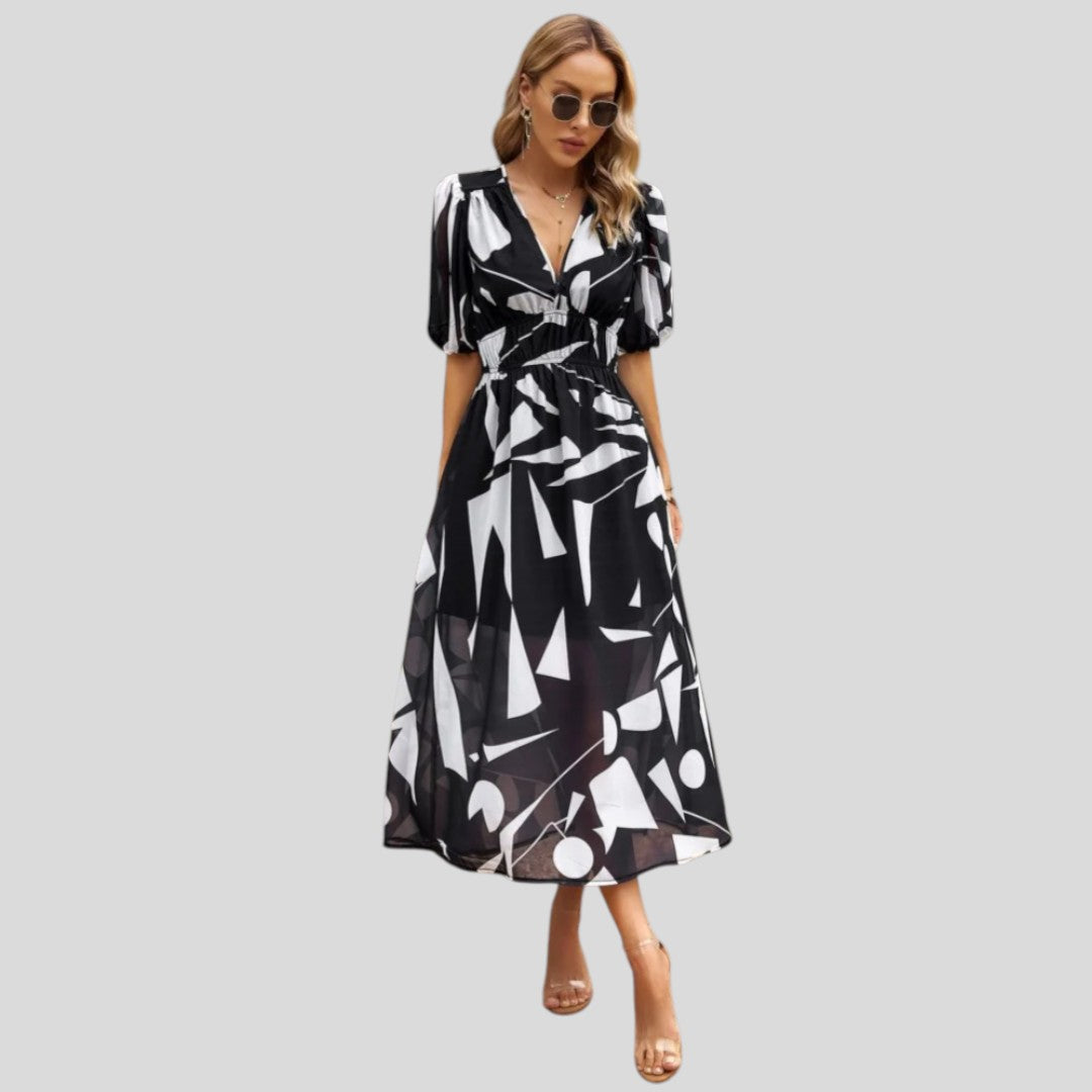 Alma | Elegant Summer Flow Midi Dress