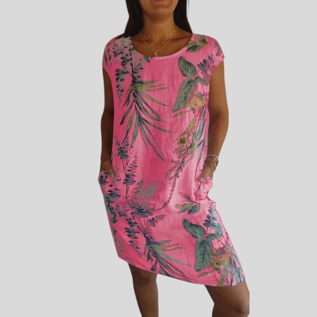 Meliora | Elegant Multi-Pattern Floral Dress