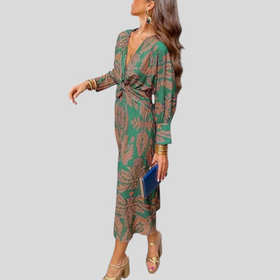 Adaline | Eye Catching V-Neck Dress