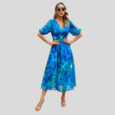 Alma | Elegant Summer Flow Midi Dress