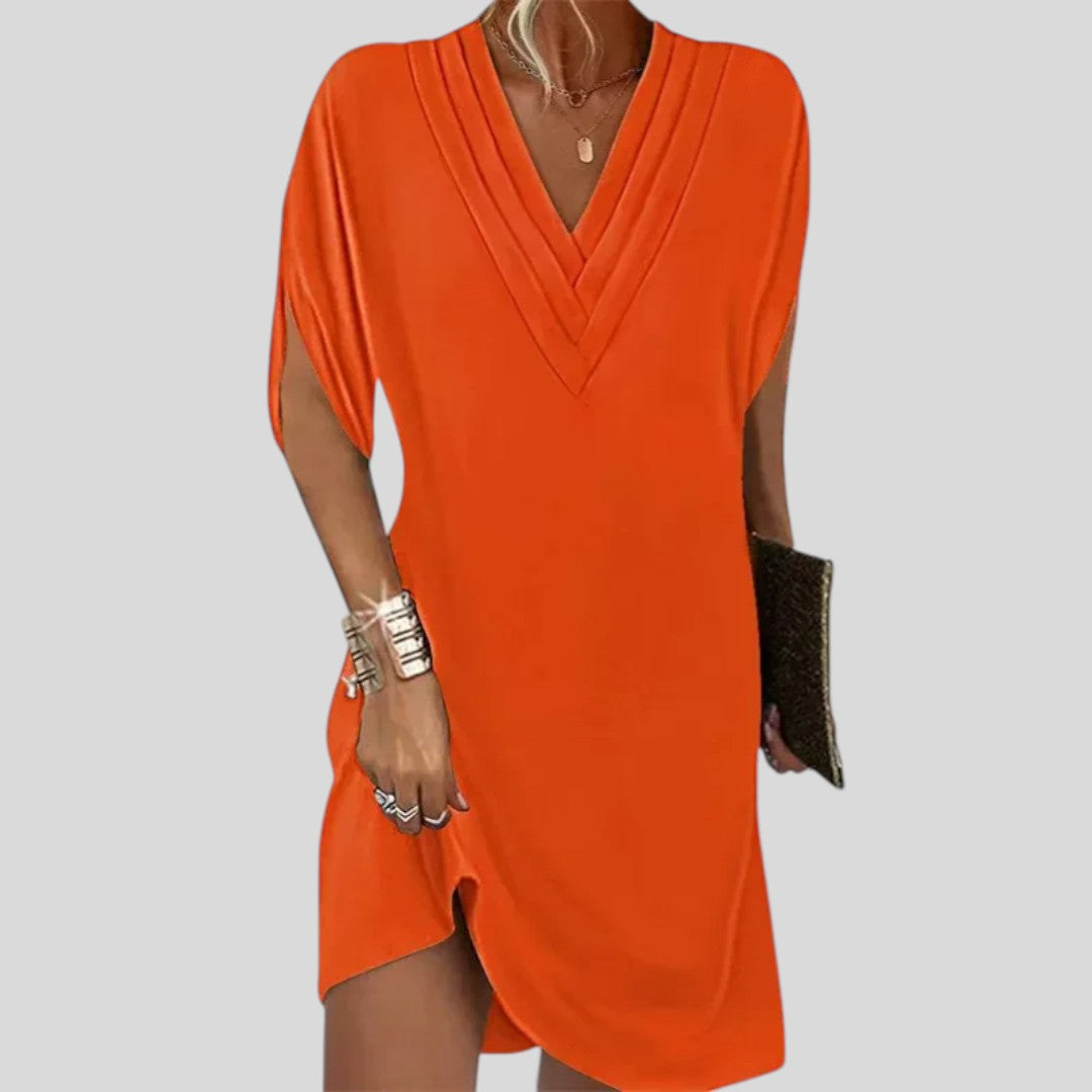 Selene | Black V-Neck Grace Dress