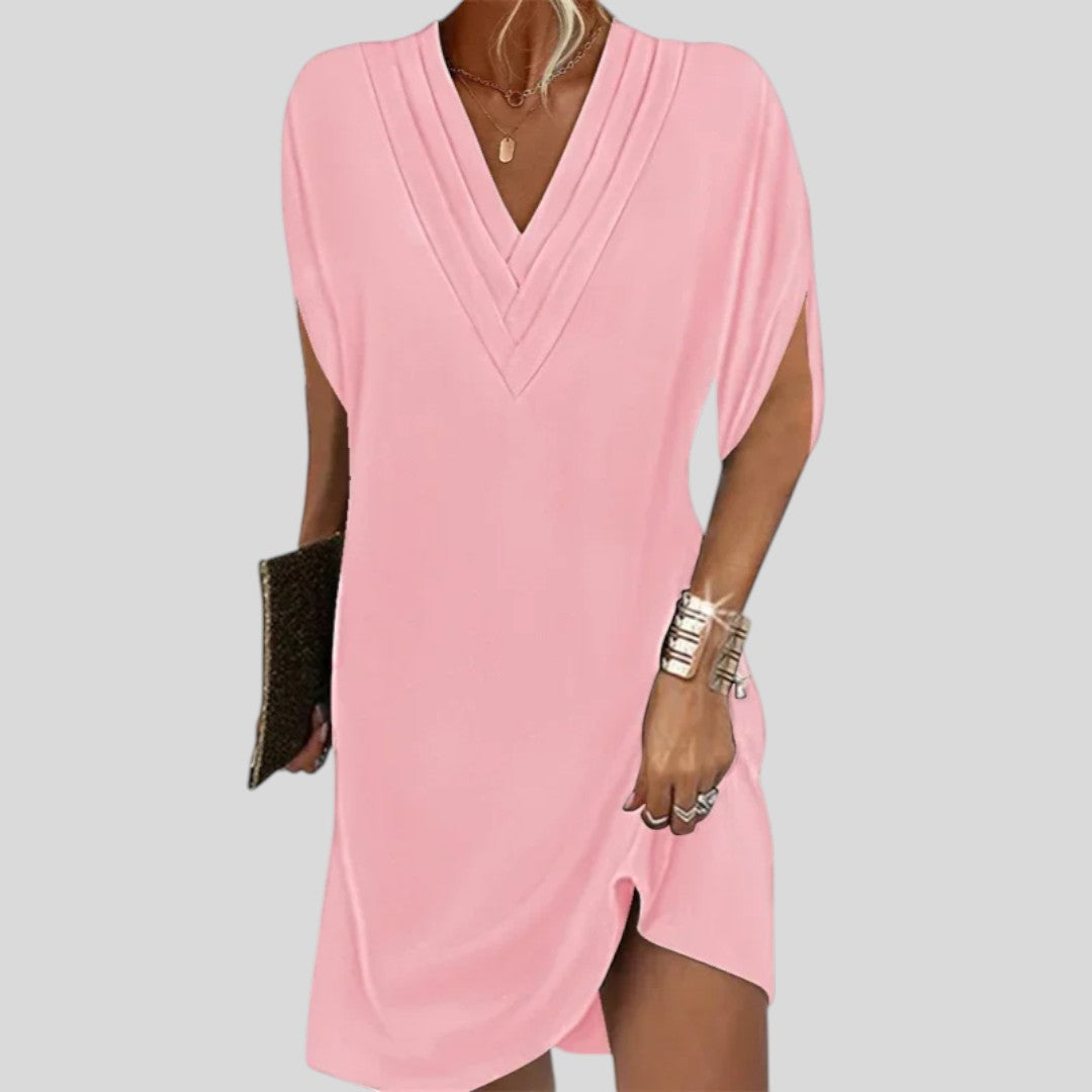 Selene | Black V-Neck Grace Dress