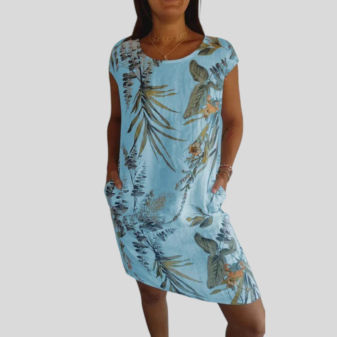 Meliora | Elegant Multi-Pattern Floral Dress