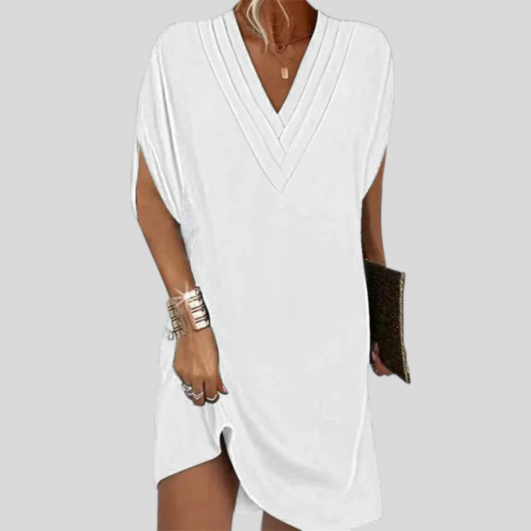 Selene | Black V-Neck Grace Dress