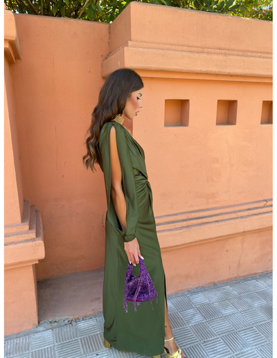 Celeste | Luxe One-Shoulder Draped Evening Dress
