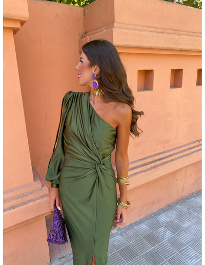 Celeste | Luxe One-Shoulder Draped Evening Dress