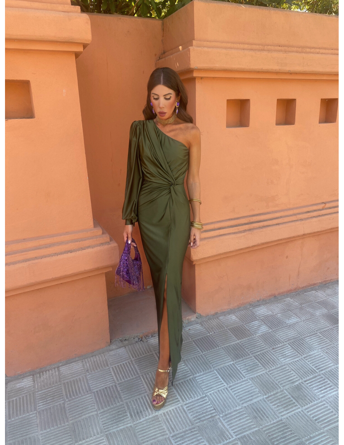 Celeste | Luxe One-Shoulder Draped Evening Dress