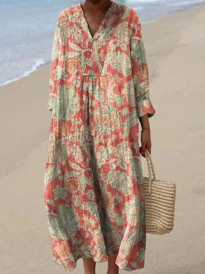 Daisy | Flowing Botanical Midi Dress