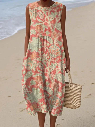 Daisy | Flowing Botanical Midi Dress